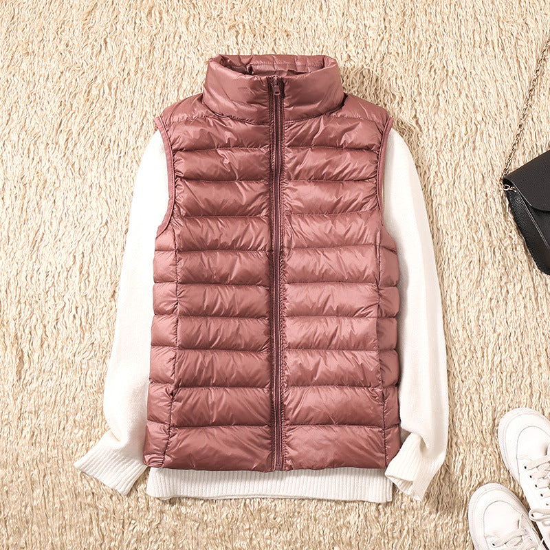 Damen federleichte winddichte Weste, stilvolle Outdoor-Oberbekleidung für Herbst & Winter.