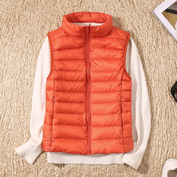 Damen Winterweste, wärmend und ultraleicht, perfekt für Layering bei kalter Witterung.