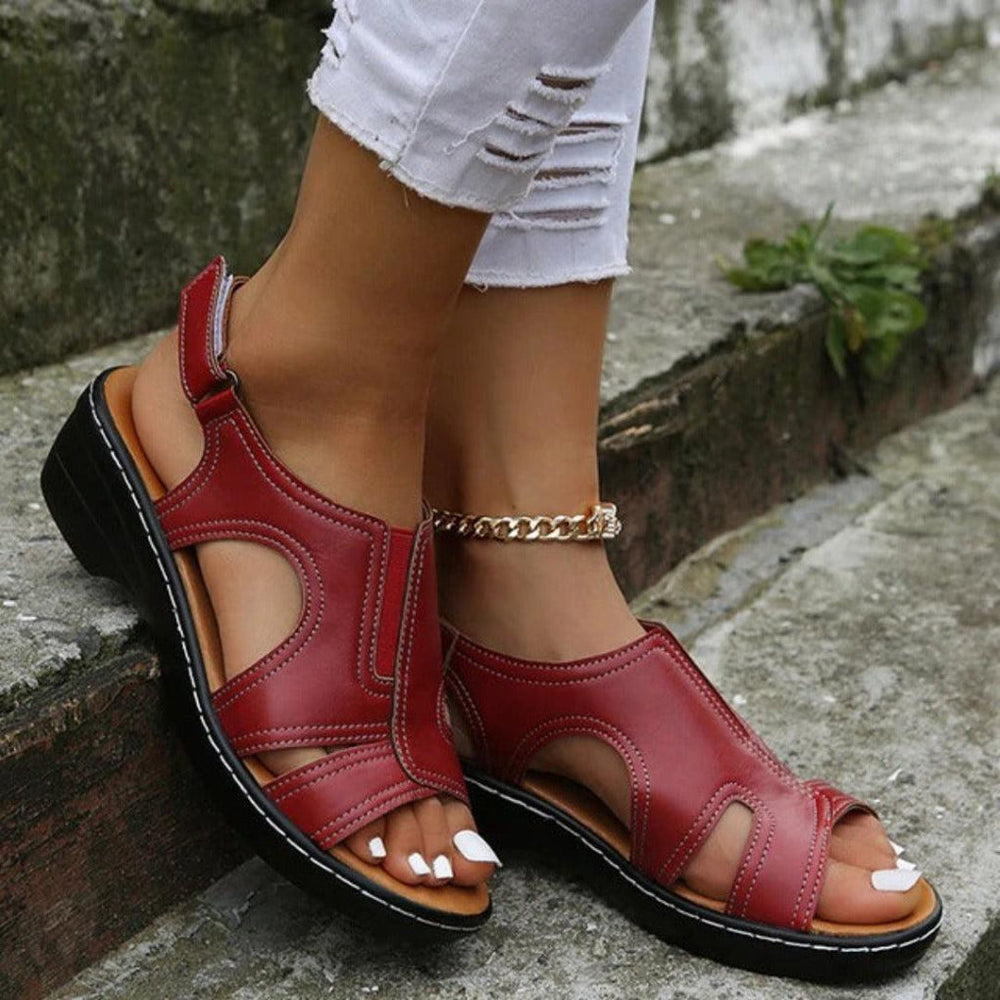 Stilvolle Damen Frühlings-Plateau-Sandalen mit Cutout-Design, elegant für Sommer und Freizeit.