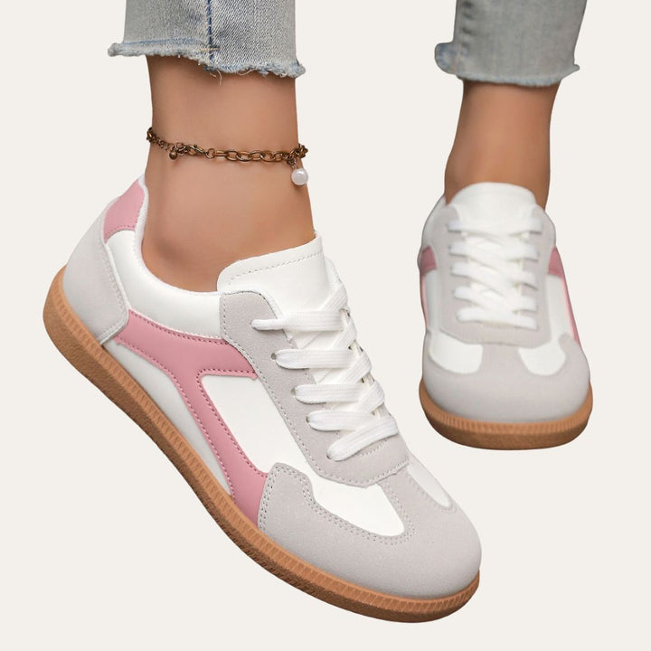 Damen Frühlings-Sneaker für modernen Komfort. Lässige Low-Top Schuhe, stilvoll und bequem für den Alltag.