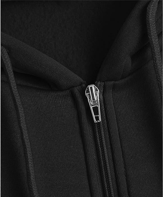 Seitliche Ansicht des stilvollen Damen Reißverschluss-Hoodies. Ideal für lässige Alltagsmode.