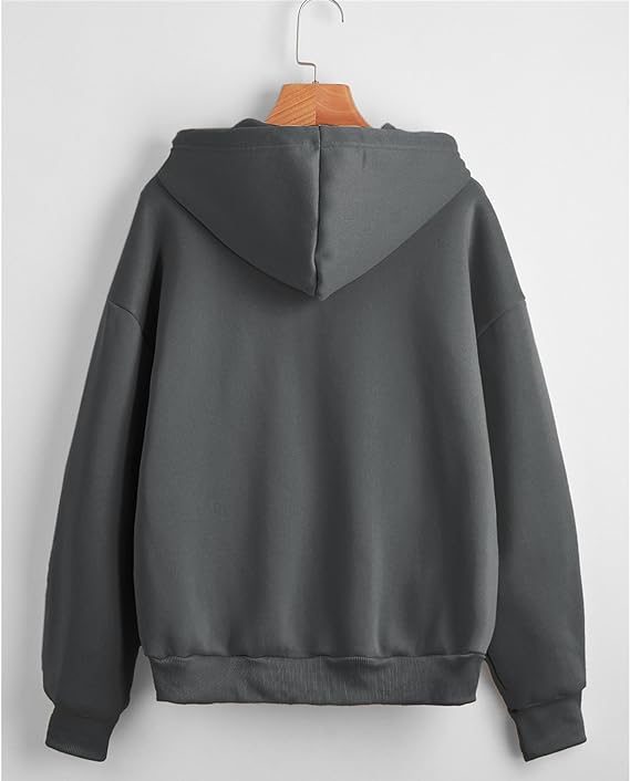 Damen Kapuzenpullover mit Reißverschluss & Kordelzug an der Kapuze. Stilvoll & funktional.