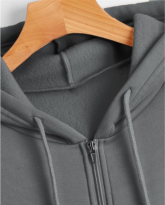 Detail des weichen Stoffes am Damen Hoodie mit Reißverschluss. Maximale Bequemlichkeit.