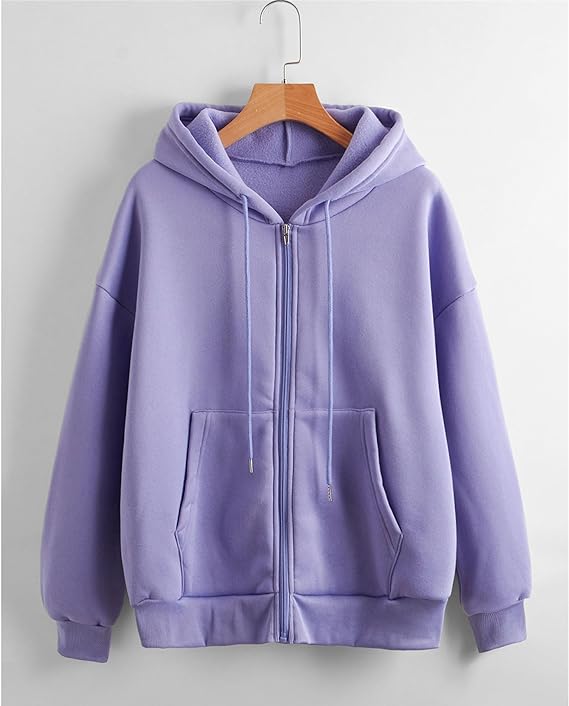 Moderner Damen Freizeit-Hoodie mit durchgehendem Reißverschluss. Hoher Tragekomfort garantiert.