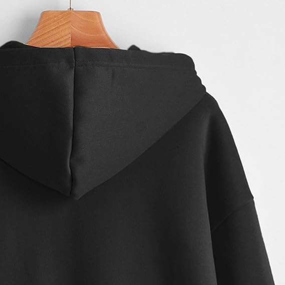 Vorderansicht: Damen Reißverschluss-Hoodie in modischer Uni-Farbe. Vielseitiger Kapuzenpullover.