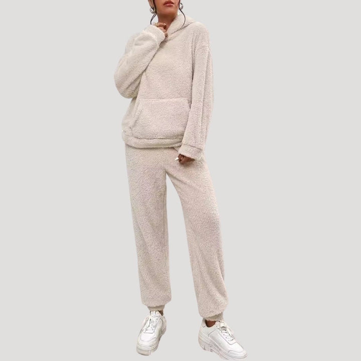 Vielseitiges Damen Frühlings-Loungewear-Set, Kapuzenpullover & Hose, ideal für Frühling und Übergang.