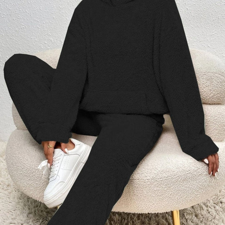 Weiches Frühlings-Loungewear-Set für Damen, Kapuzenpullover & Jogginghose, ideal für Freizeit.