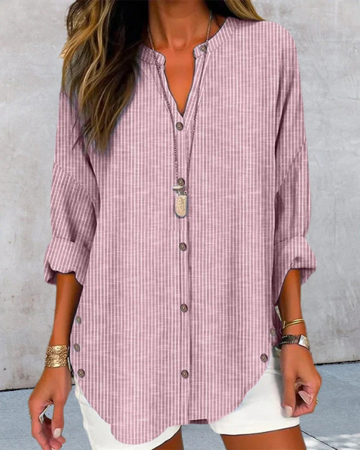 Damen gestreiftes Shirt, lockere Passform, perfekt für Frühling & Sommer. Bequeme Bluse im lässigen Streifen-Look.