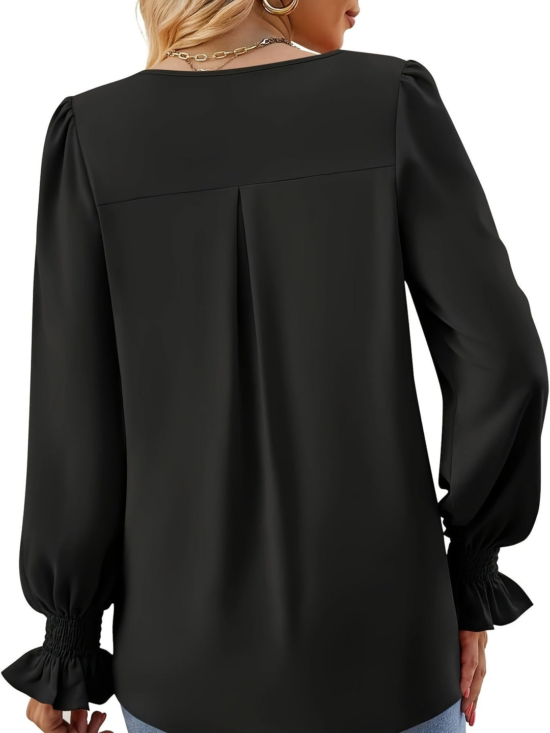 Elegante Damenbluse im Business Casual Stil, ideal als schicke Langarm Herbstbluse.