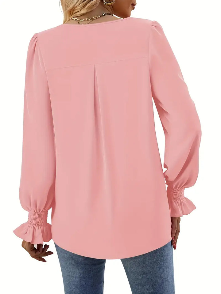 Stilvolle Damen Herbstbluse, modisch und angenehm zu tragen, perfekt für die Übergangszeit.