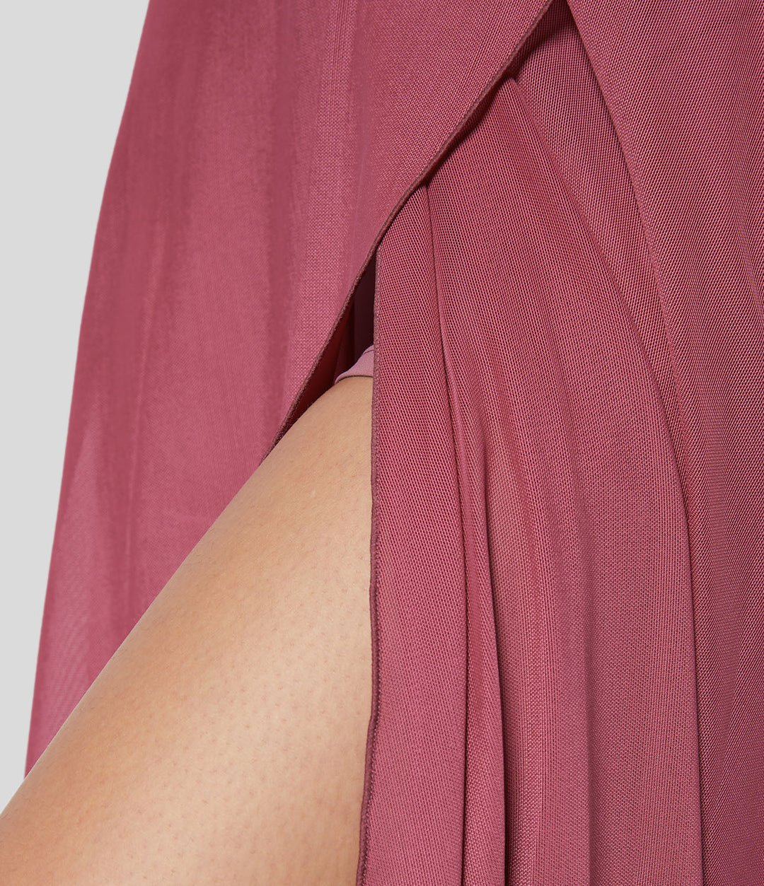 Hochtaillierter Damen-Midi-Rock, 2-in-1 Funktion, fließend und elegant für den Sommer.