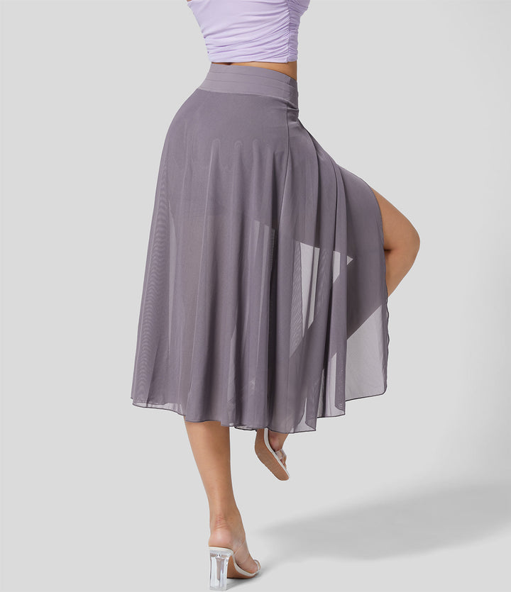 Vielseitiger Damenrock, fließend und hochtailliert, optimal für casual & schicke Looks.