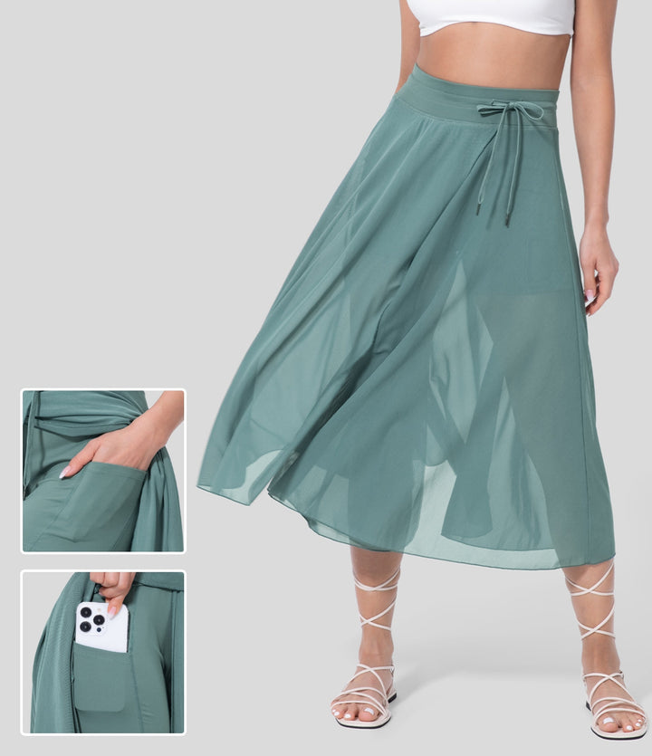 Vielseitiger 2-in-1 Sommerrock für Frauen, elegant und bequem, mit fließendem Design.