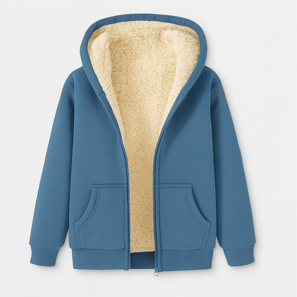 Damen Hoodie mit Reißverschluss, weich & warm, für gemütliche Freizeit und Alltag.