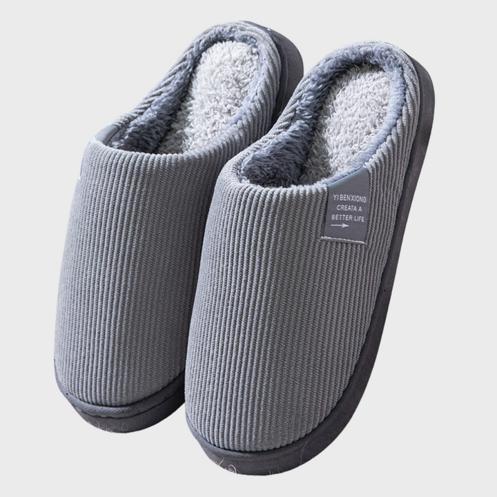 Stilvolle Hygge Hausschuhe für Frauen. Warme, bequeme Indoor-Schuhe, perfekt als Geschenkidee im Winter.