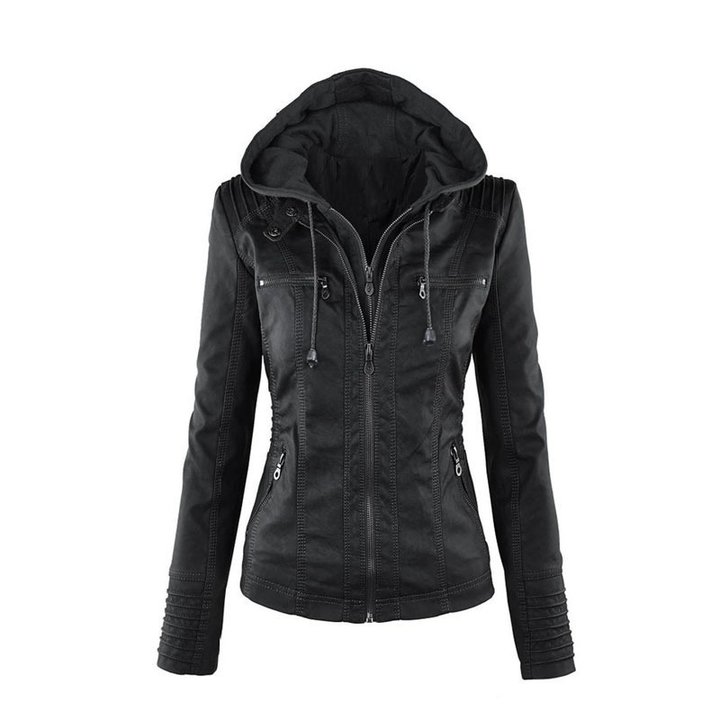 Damen Kapuzenjacke mit Reißverschluss. Moderner Schnitt, ideal für Alltag und Freizeit.