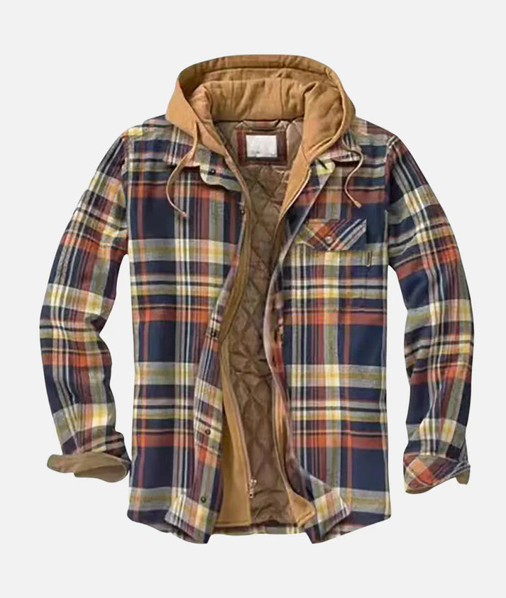 Elegante taillierte Damenjacke mit Karomuster, ideal für ein stilvolles Büro-Outfit oder Freizeitlook.