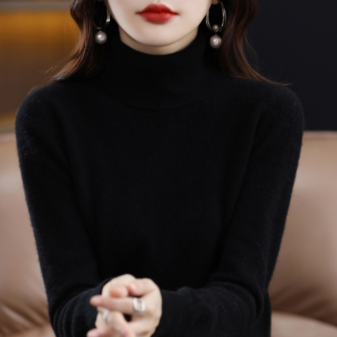 Damen Klassischer Rollkragenpullover, langärmlig, elegant & wärmend für stilvolle Wintertage.