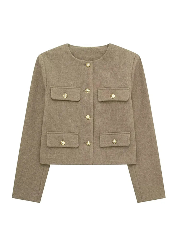 Zeitlose Damen Knopfjacke für Business & Freizeit. Vielseitige Eleganz für Ihre Garderobe.