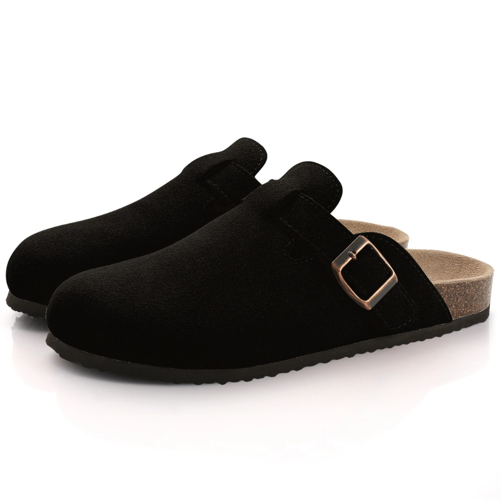 Stilvolle Damen Sandalen mit Komfort-Fußbett, diese flachen Schuhe sind perfekt für lange Tage.