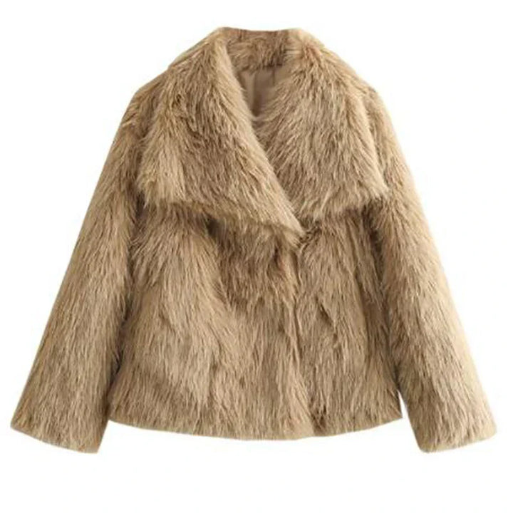 Trendige Damen-Winterjacke, kurz geschnitten, warme und stilvolle Oberbekleidung im Winter.