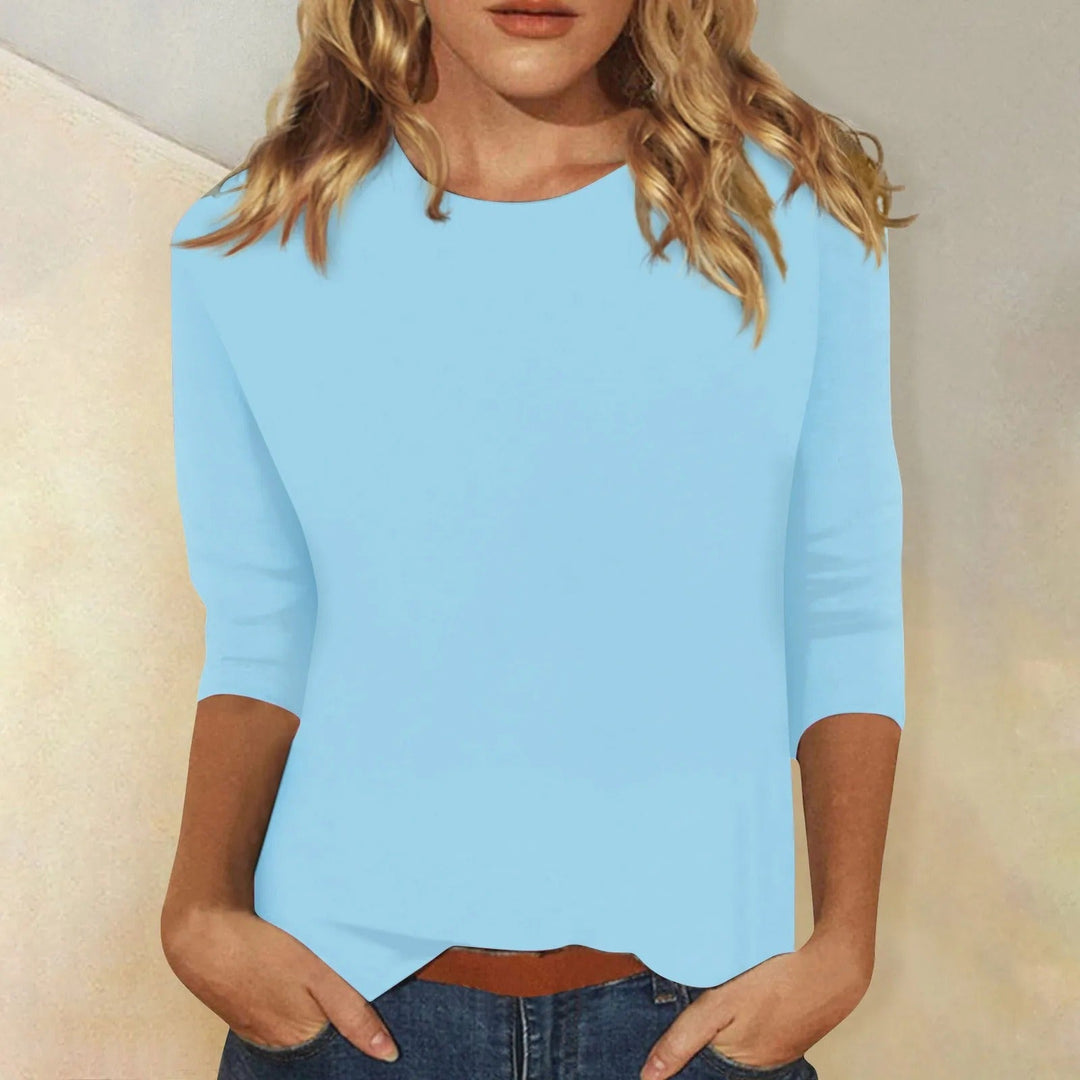Damen Langarmshirt Rundhals, bequemes Oberteil für Alltag & Freizeit.