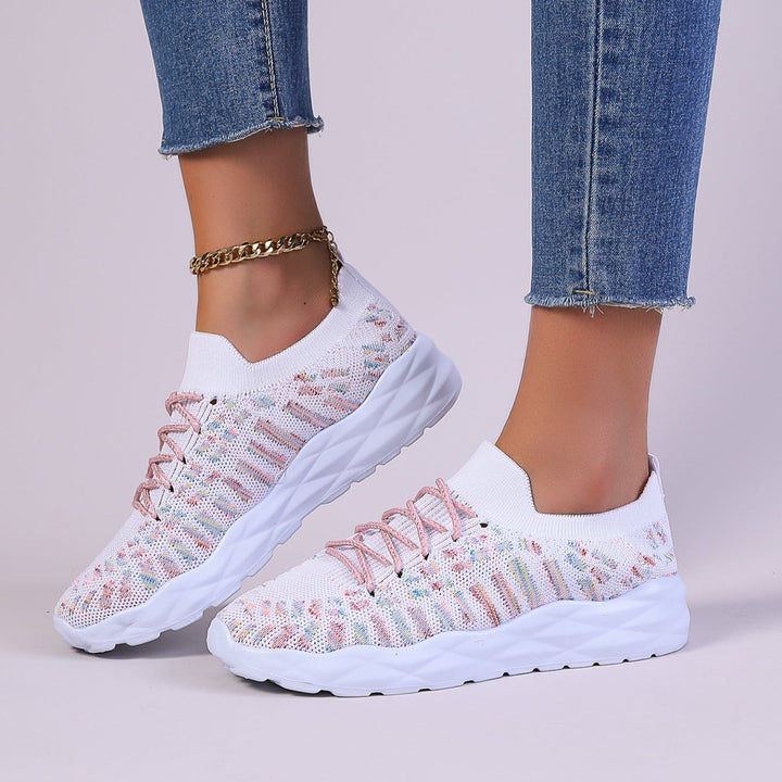 Damen leichte Schnür-Ballerinas für Frühling & Sommer, bequem und atmungsaktiv, ideal für den Alltag.