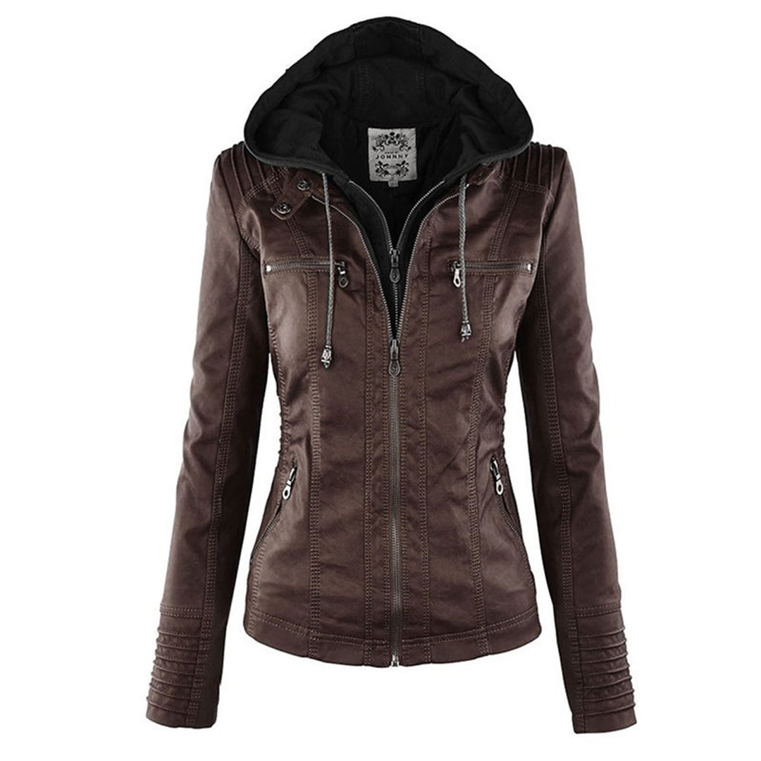 Komfortable leichte Damen Wetterjacke mit Kapuze, wasserdicht, winddicht und modern im Design.