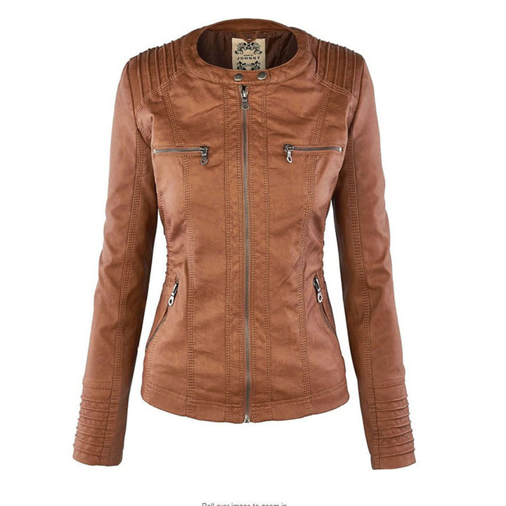 Moderne wasserabweisende Damen Regenjacke mit Kapuze, perfekt für jedes Allwetter.