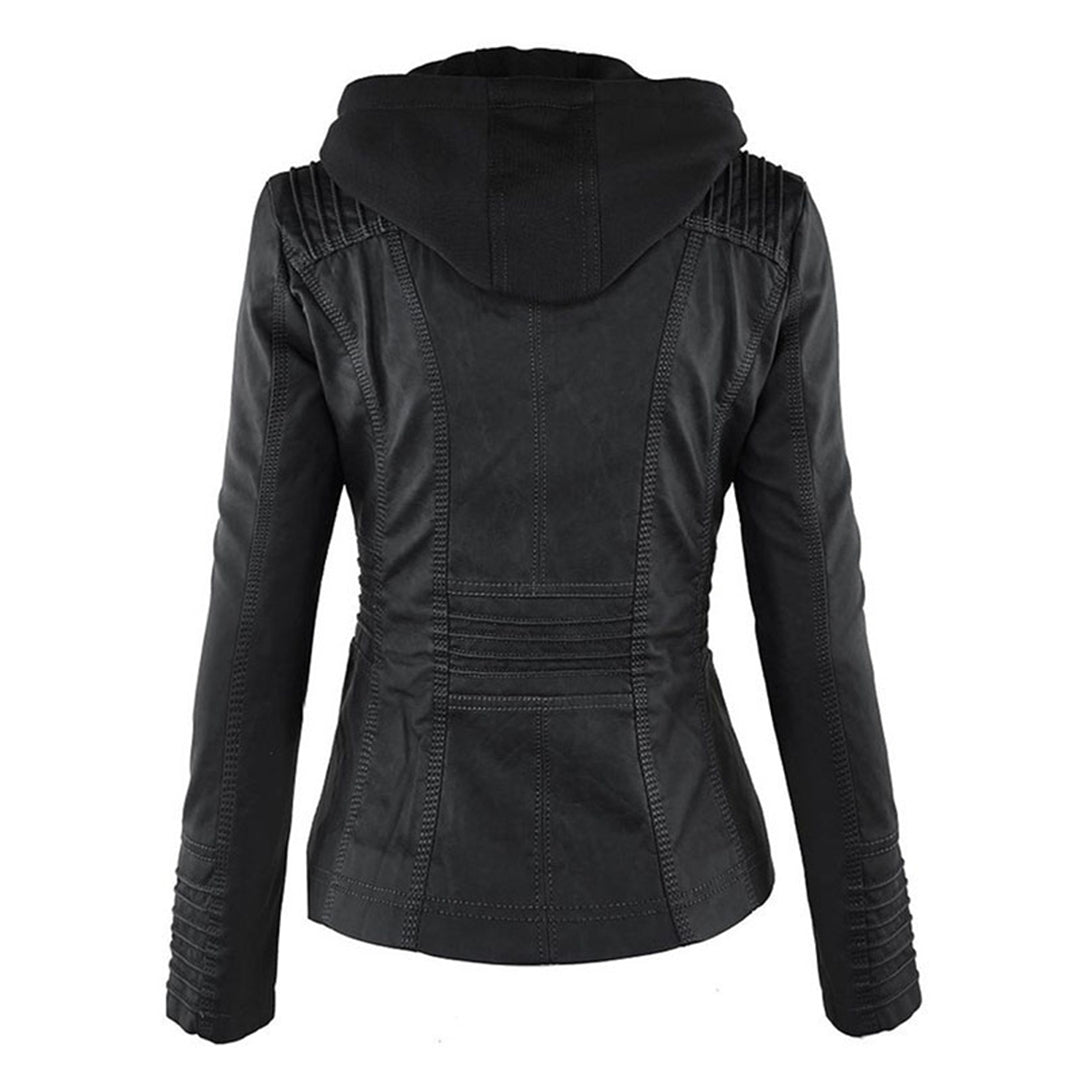 Sportliche Damen Allwetterjacke mit Kapuze, wasserabweisend, atmungsaktiv, für aktive Frauen.