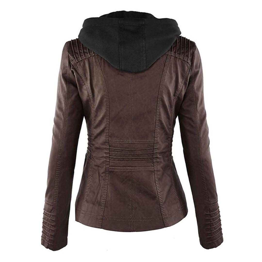 Wasserabweisende Damen Kapuzenjacke, leicht und stilvoll, perfekt als Freizeit- oder Regenjacke.