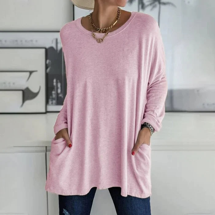Vielseitiges Damen Basic Oberteil im Loose Fit, perfekt für diverse Outfits und Anlässe.