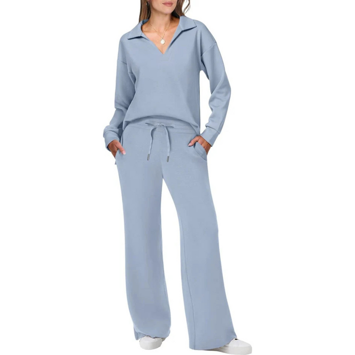 Damen Loungewear Set: Gemütlicher Zweiteiler für entspannte Stunden zuhause. Bequemer Hausanzug für Frauen.
