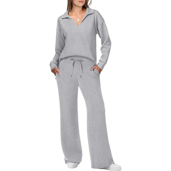 Damen Zweiteiler Set: Gemütliche Hose & Oberteil für entspannte Tage zuhause. Perfektes Outfit für Frühling/Sommer.