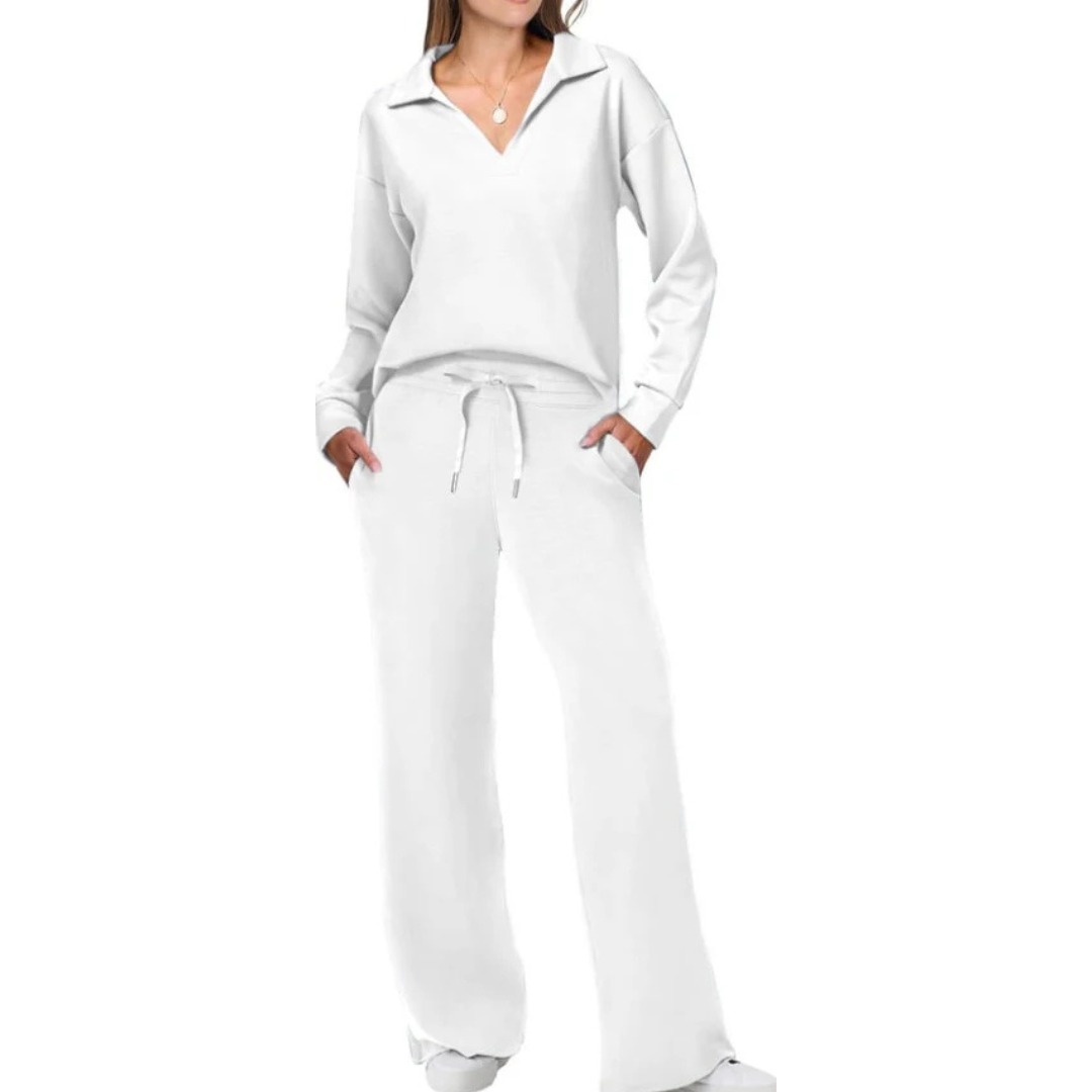 Damen Freizeitanzug: Gemütliches 2-teiliges Set für Zuhause. Ideal als Loungewear oder bequemes Sommer-Outfit.