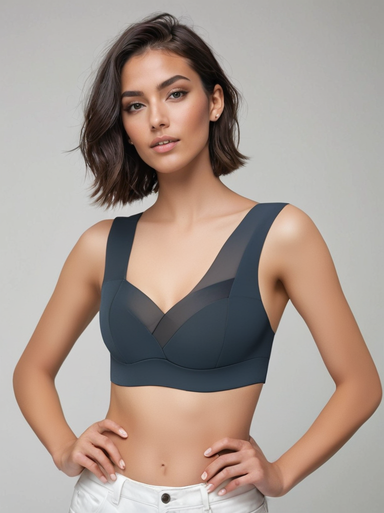 Moderner nahtloser Damen Push-Up BH, unsichtbar & formend. Komfortable Lingerie für den ganzen Tag.