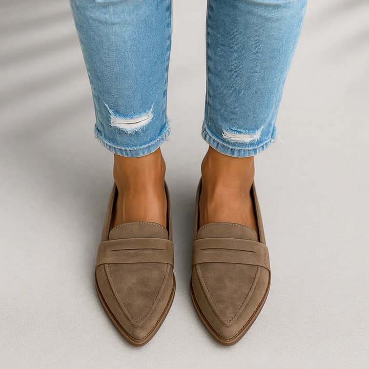 Vielseitige orthopädische Damen Slip-On Mokassins: Komfortschuhe für sicheren Halt und dauerhafte Fußgesundheit.