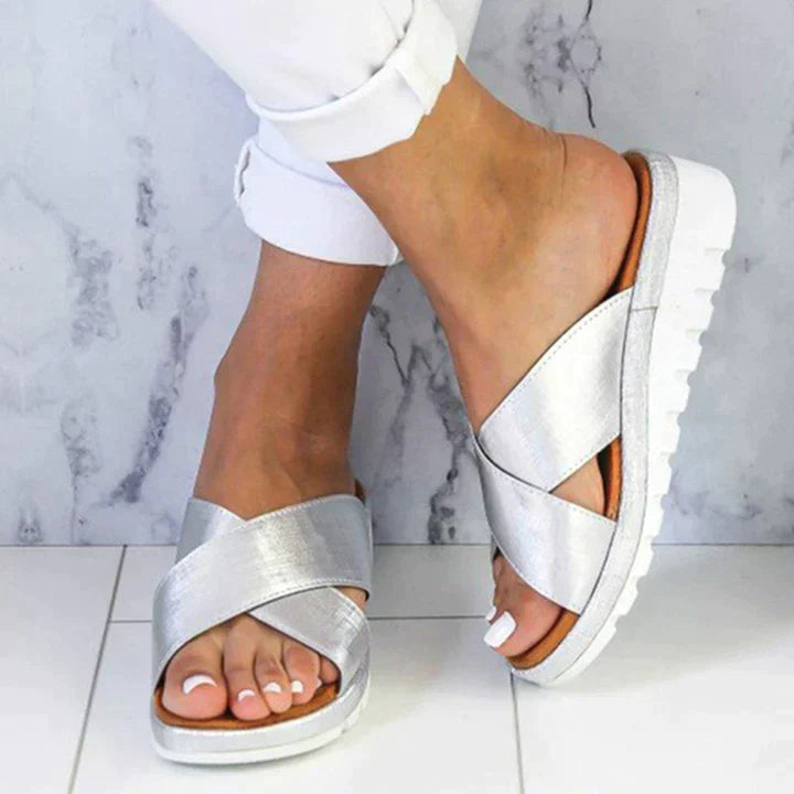 Damen Orthopädische Sommer Sandalen für stilvollen Alltagskomfort, bequeme flache Schuhe.
