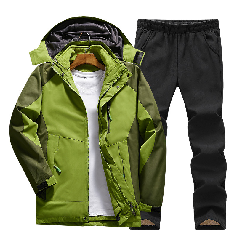 "Damen Outdoor 3-in-1 Set: Abnehmbare Fleecejacke, wasserdicht, vielseitig, ideal für Outdoor-Abenteuer und Wetterschutz."
