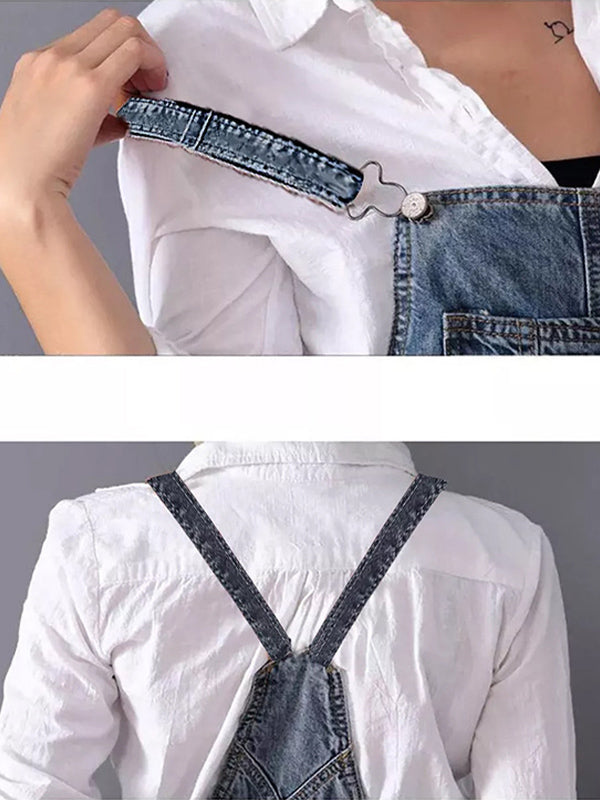 Vielseitiges Damen Sommerkleid im Overall-Stil, locker sitzend, mit modischem Rückenschlitz.