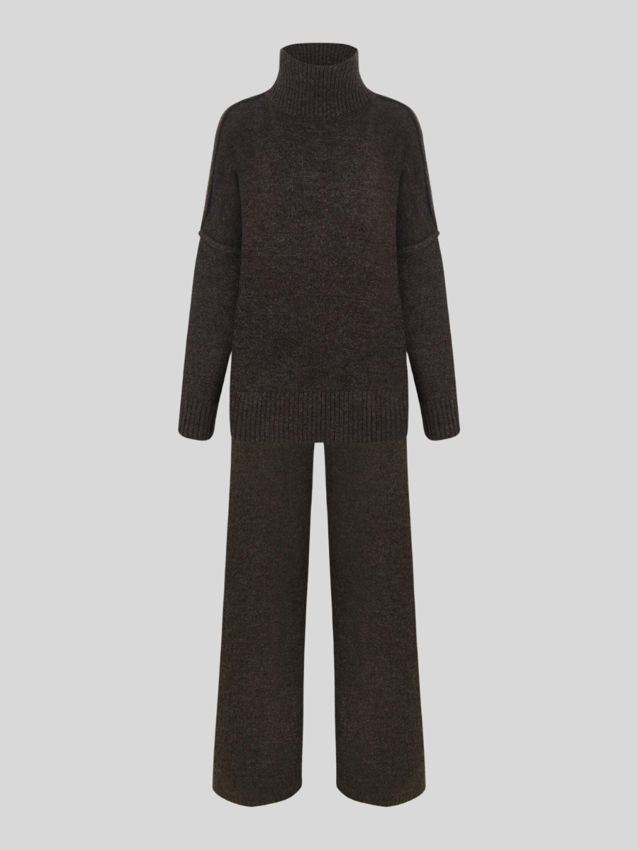 Vielseitiges Damen Oversize Zweiteiler Set in Beige, Frühling, ideal für bequeme Freizeit.