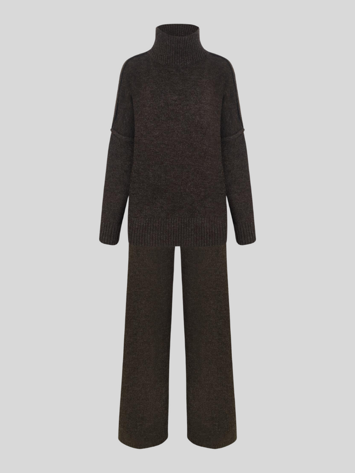 Vielseitiges Damen Oversize Zweiteiler Set in Beige, Frühling, ideal für bequeme Freizeit.