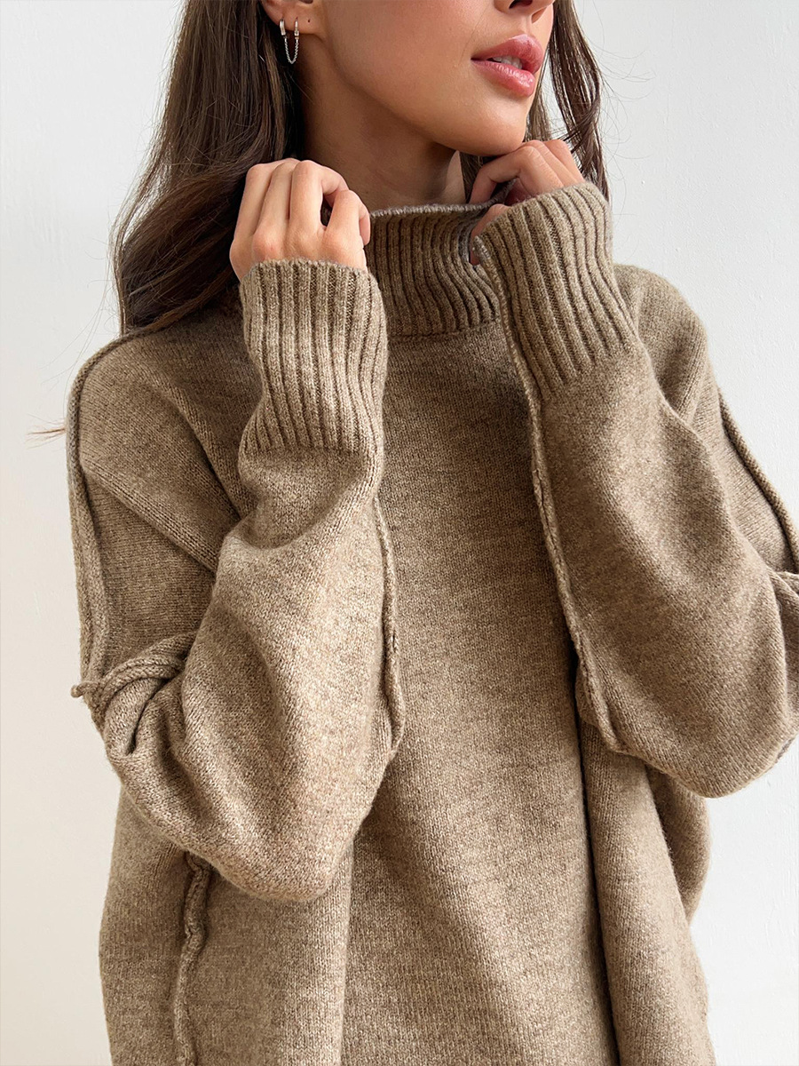 Braunes Oversize Damen Set, Zweiteiler für Frühling, modisch & komfortabel für Casual-Looks.