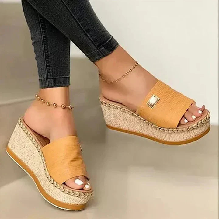Damen Plateau Espadrille Keilsandalen für Frühling/Sommer. Elegante, bequeme Damenschuhe mit Keilabsatz.