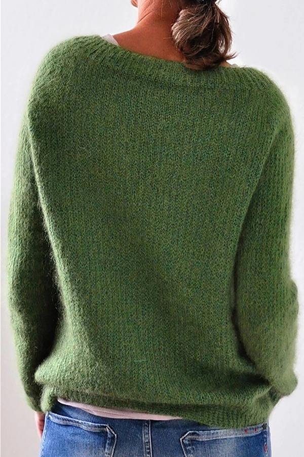 Zeitloser Damen Basic Pullover mit O-Ausschnitt. Einfarbig, langärmlig & bequem für entspannte Stunden.
