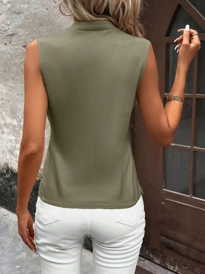 Bequemes Damen Basic Top ärmellos, einfarbig. Ideales, leichtes Oberteil für lässige Sommerbekleidung.