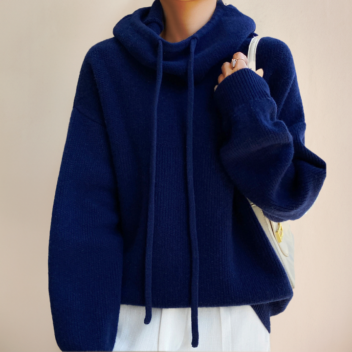 Vielseitiger Damen Rollkragen-Hoodie, Langarm, ein Basic-Kapuzenpullover für Damen, optimal für Herbst & Winter.