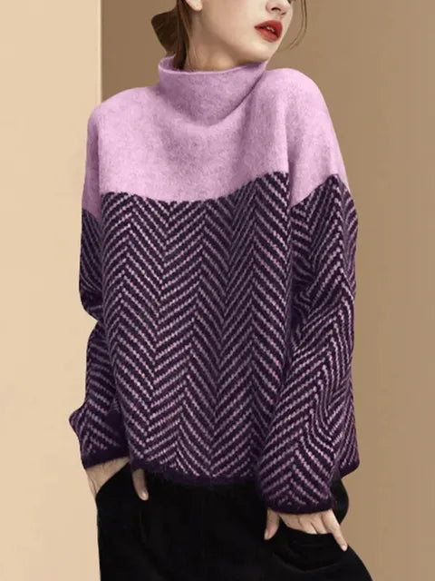 Eleganter Strick-Rollkragenpullover für Damen. Figurbetont, langarm & stilvoll, ideal für Business & Casual.