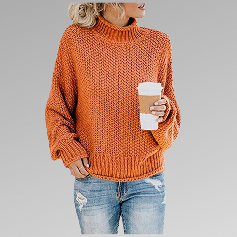 Damen Rundhals Strickpullover für Herbst & Winter, kuschelig warm und bequem.