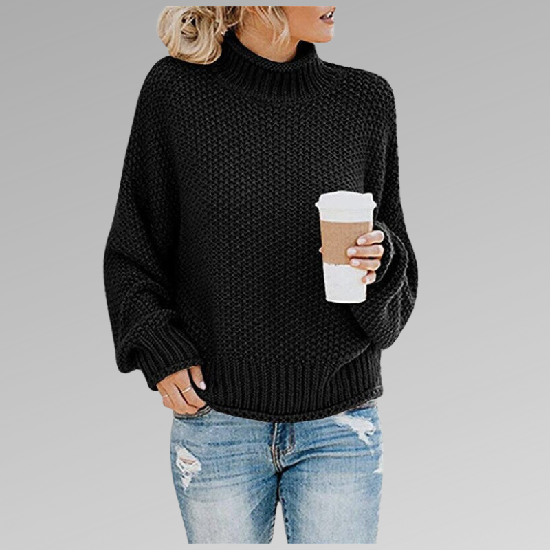 Eleganter Winterpullover für Damen, Rundhals-Strick, warm und vielseitig.